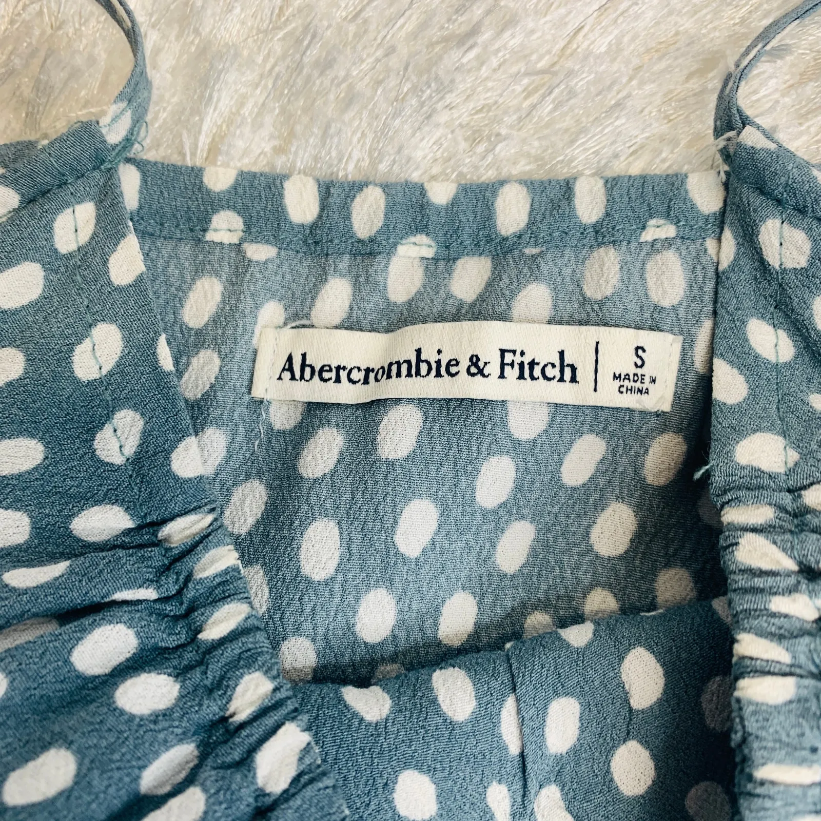 Abercrombie & Fitch Polka Dot Bodysuit Sz Small Blue Green - Image 8