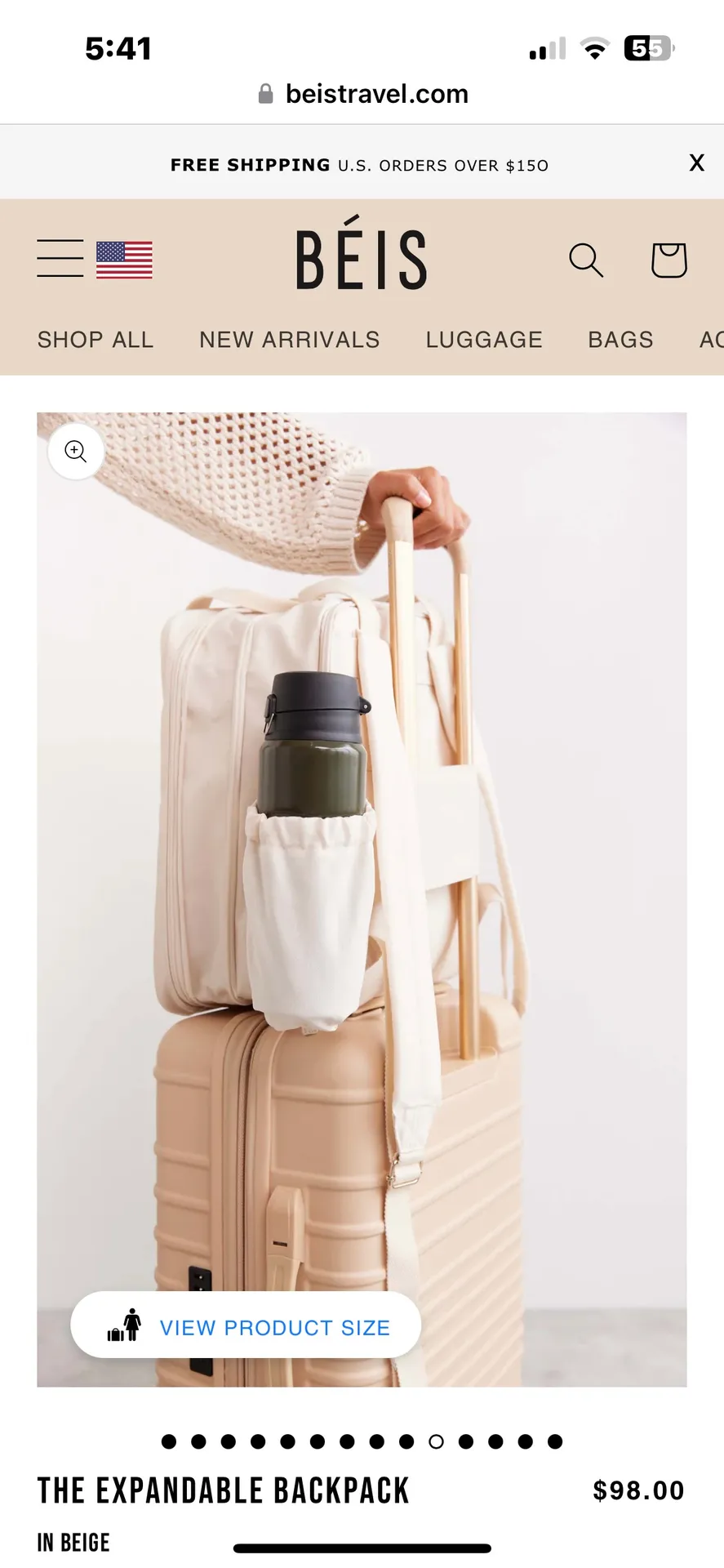 BEIS Expandable Backpack - Image 5