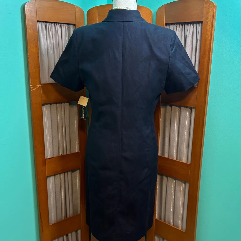 Harve Benard by Gerald holtzman  Dark Blue Double-Breasted Dress - Image 11