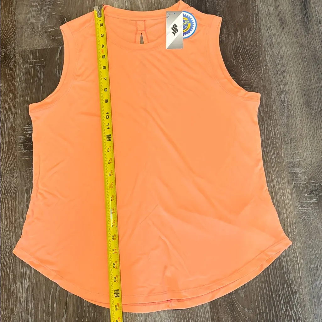 Soothfeel Orange Coral Racerback Sleeveless Activewear Tank Medium New NWT - Image 4