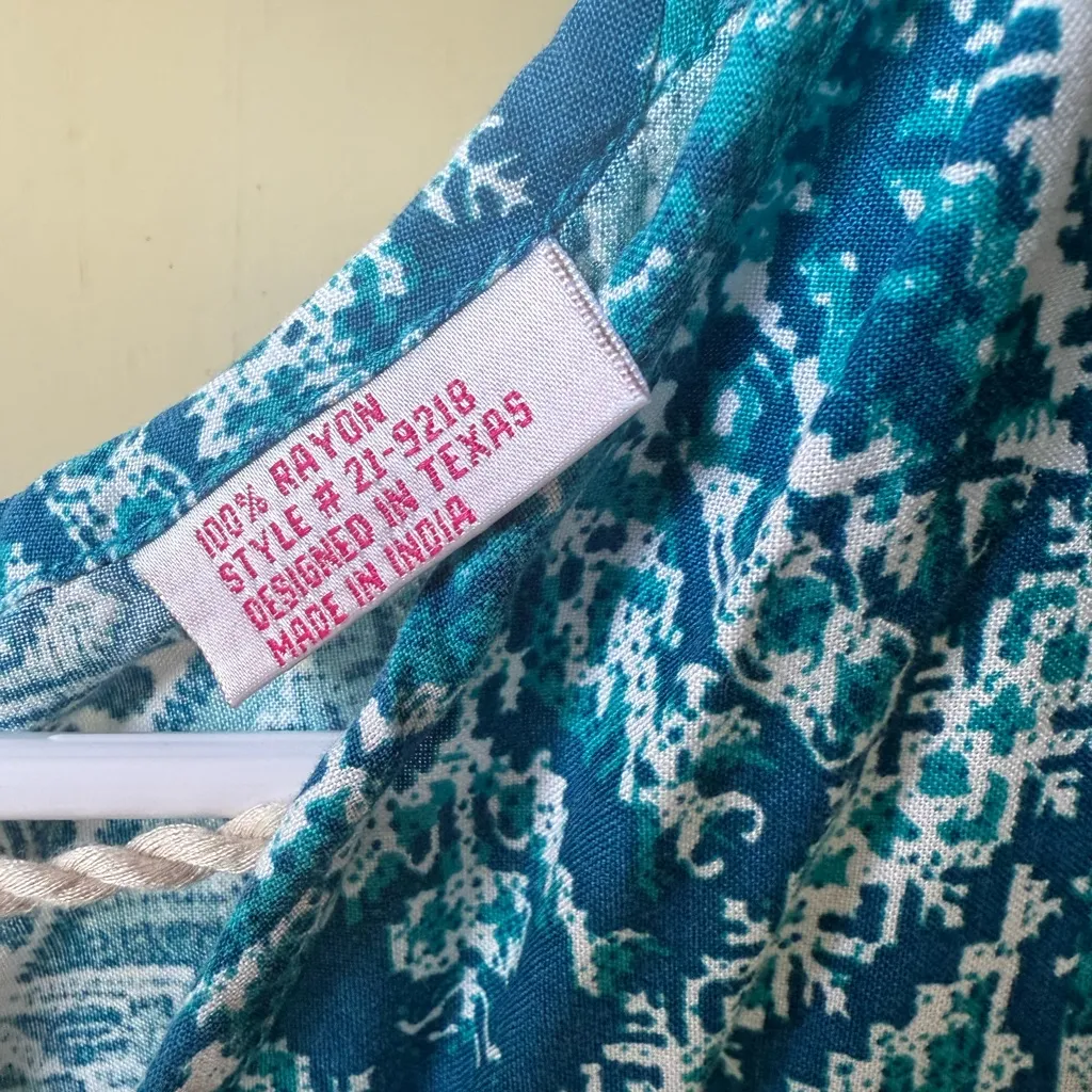 Panhandle  Blue and Red Patterned Tank Top - Image 6