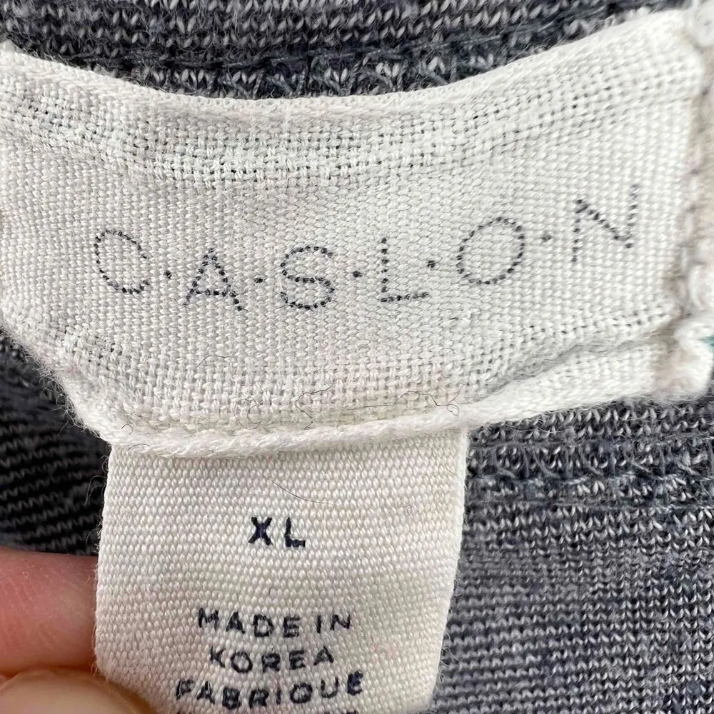 Caslon Blue Striped Sweatshirt Dress With Pockets Long Sleeve Round Neck XL - Image 4