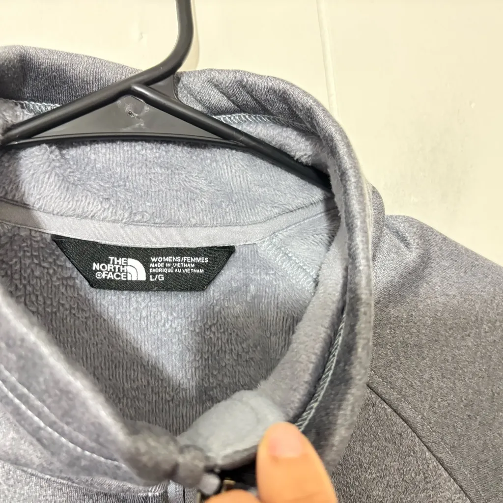 The North Face Cayon Flats Fleece Jacket Prime Logo Womens Size L Gray - Image 3