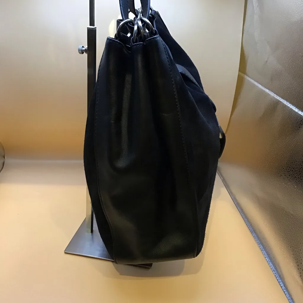 Michael Kors 30f6aqye3s Quincy Large Shoulder Suede Leather Handbag Purse - Image 3