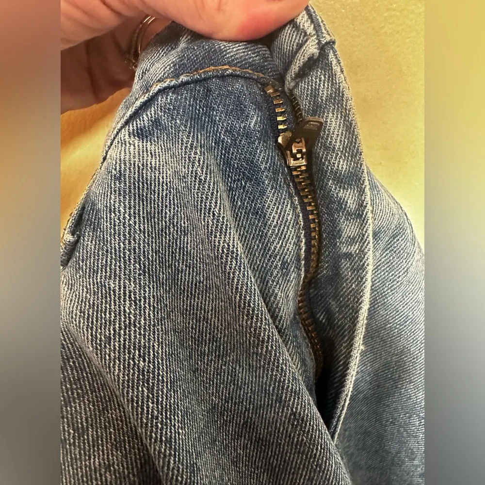 anthropologie Evidnt Los Angeles NWT Cropped Jagged Frayed Hem Jeans Size 27 Blue - Image 12