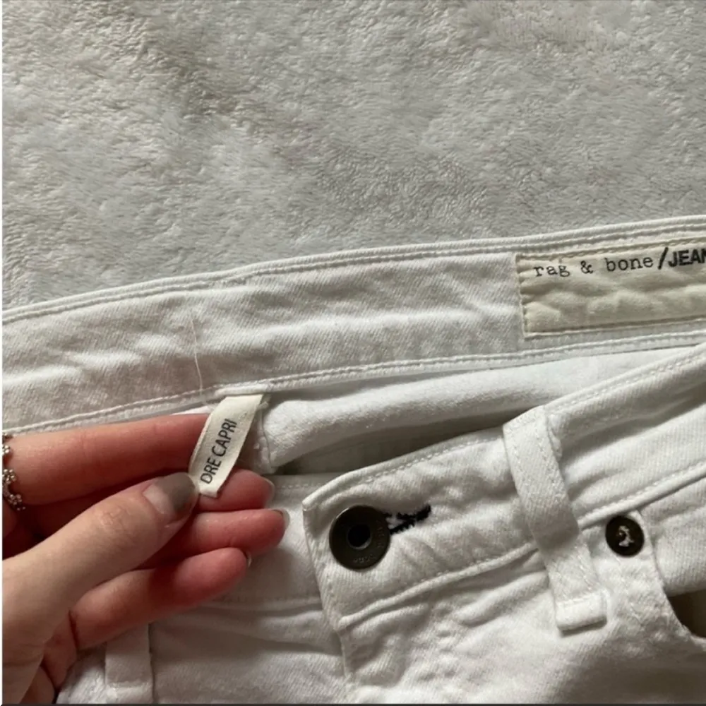 Rag and Bone  White Distressed Dre Capri Pants - Image 6