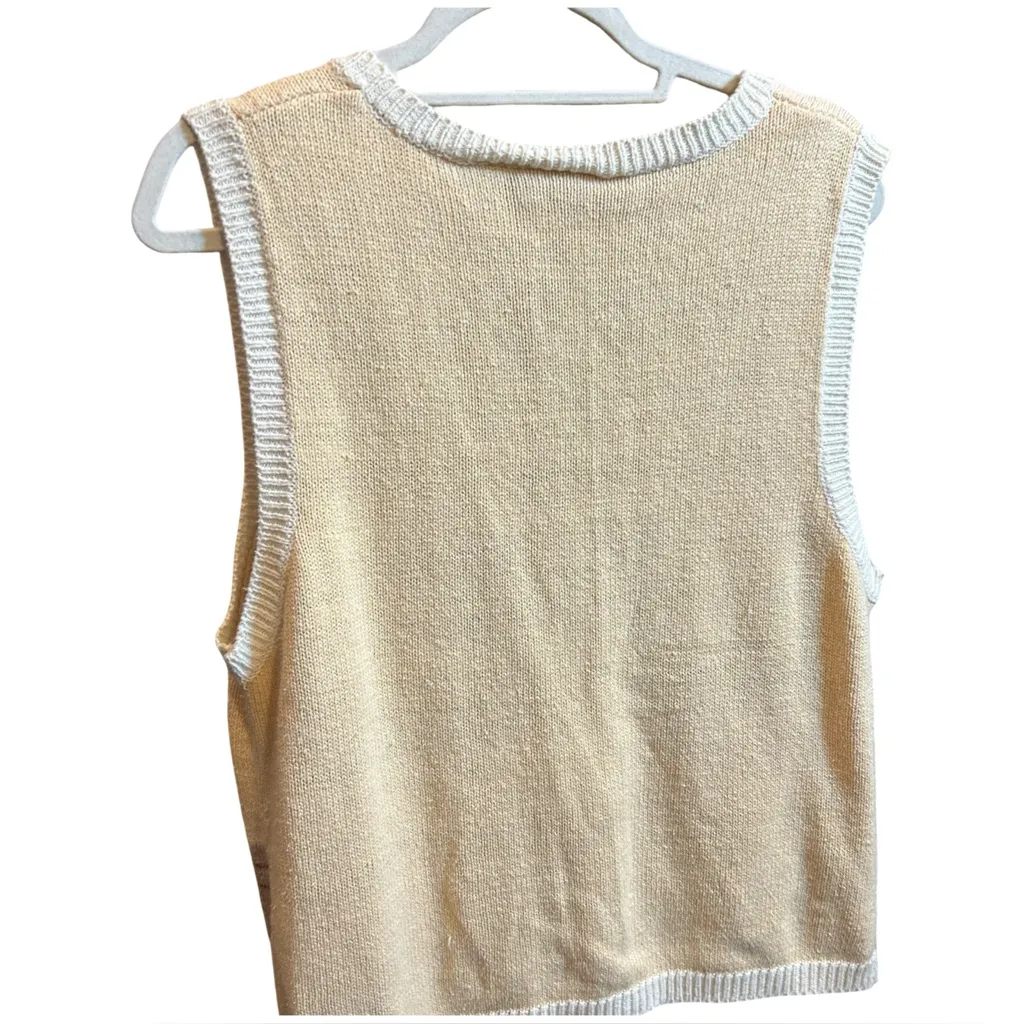 Vintage 90s Cottagecore Cat Sweater Vest 🐈🌿 Pink Size undefined - Image 12