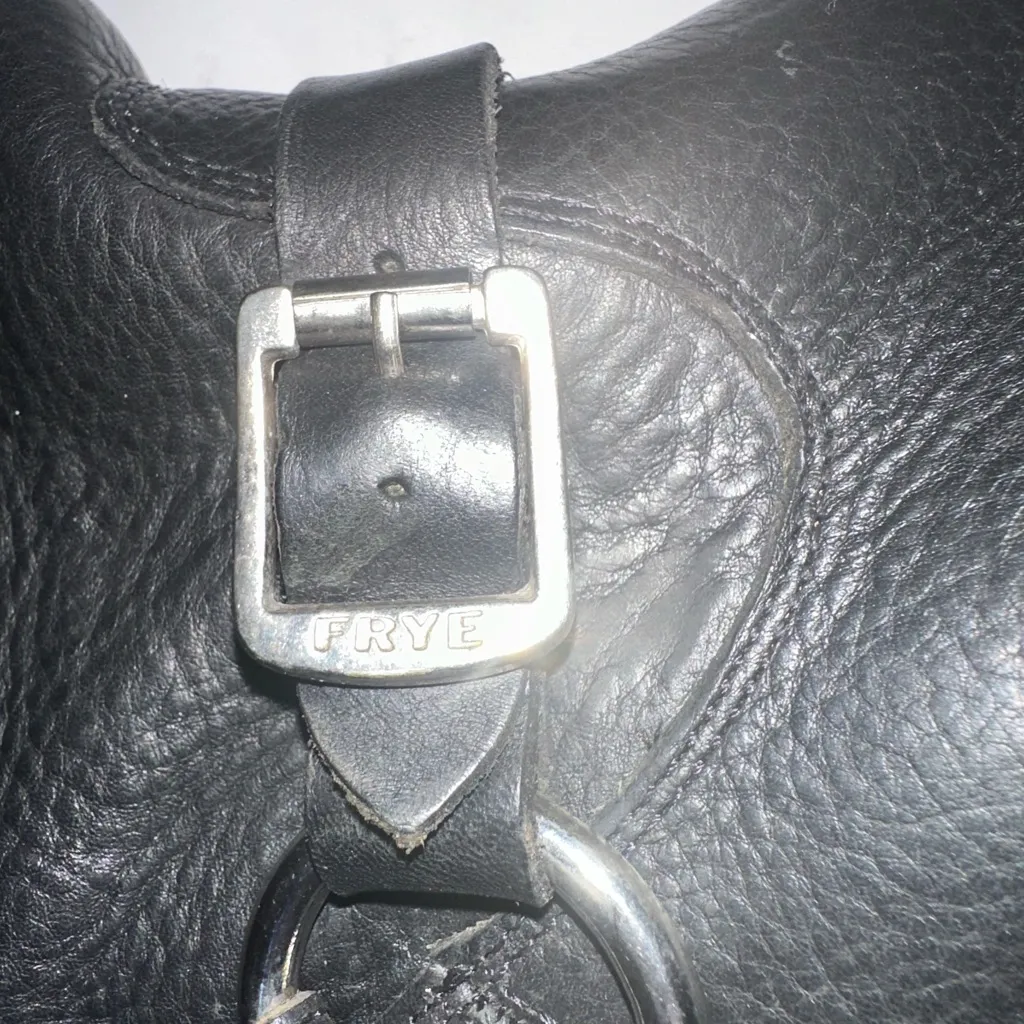 Frye Jenna Chain moto Black Leather Boots size 10 ankle EUC - Image 13