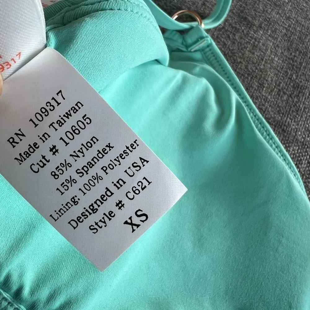 Swim Systems XS Women's Trellis Bralette‎ Bikini Top Swimsuit Aqua Blue - Image 7