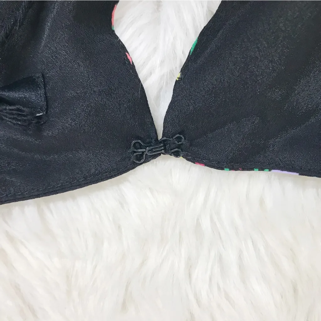 TRINA TURK Black Floral Print Shift Dress Tulip Sleeve Size XS‎ New - Image 10