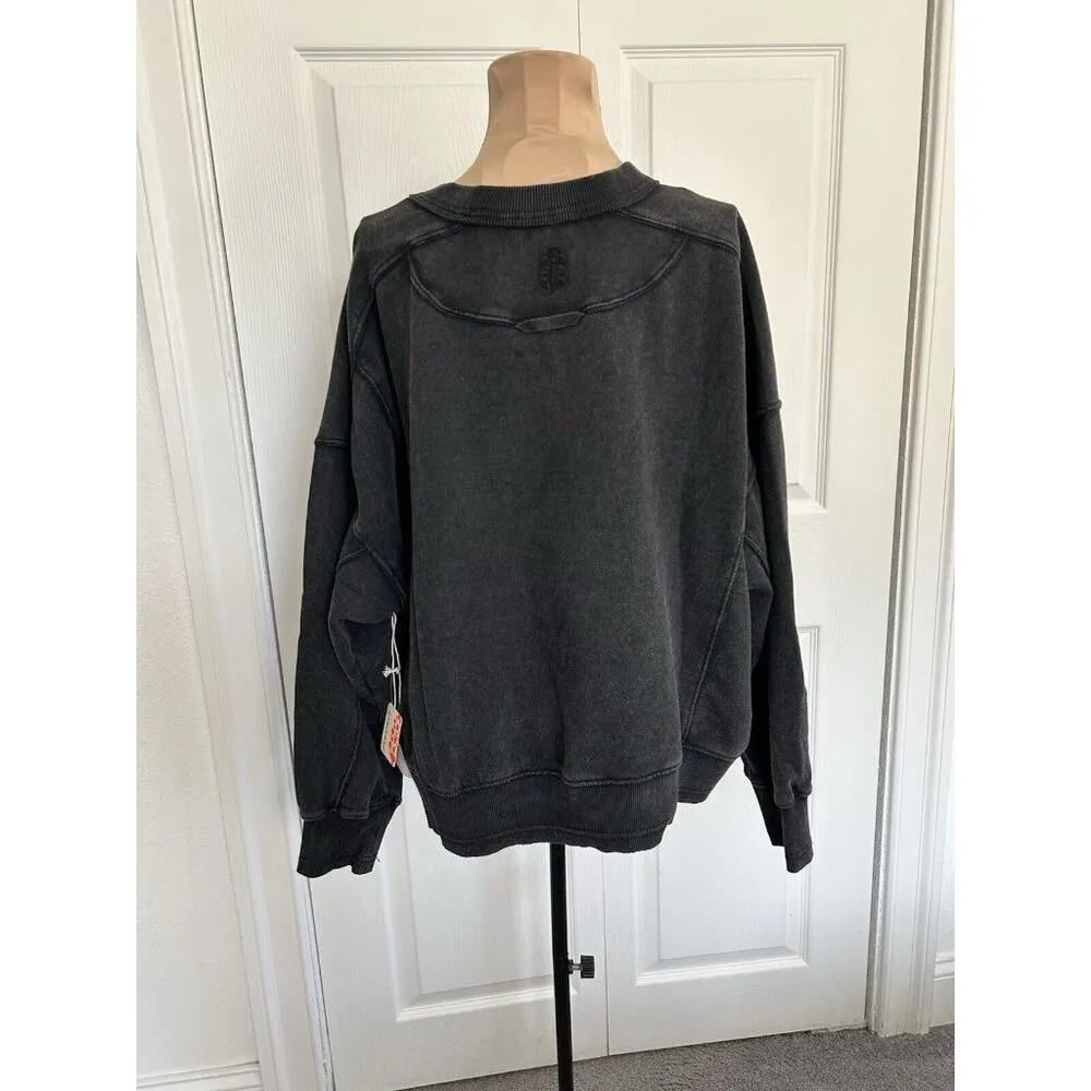 FP Movement X Hatch Womens Intercept Pullover Sweatshirt Black Size L - Image 5