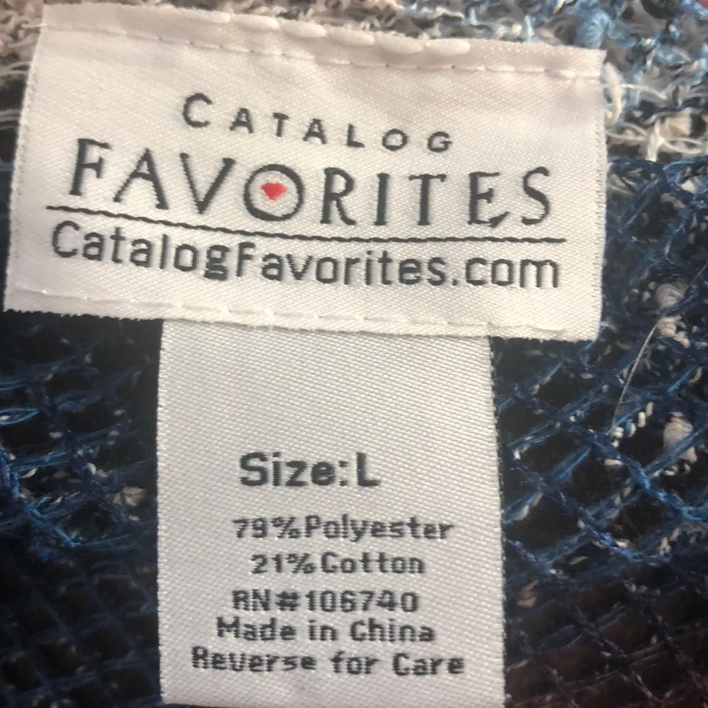 Catalog Favorites patriotic mesh red white blue size L 4th of July cover‎ up Size L - Image 6