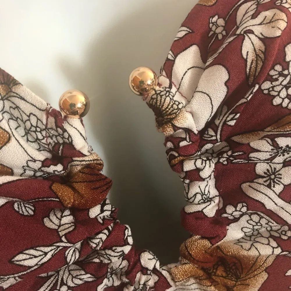 Maurices Womens Red Floral Hardware MIDI Dress XL Vacay Resort Cruise - Image 7