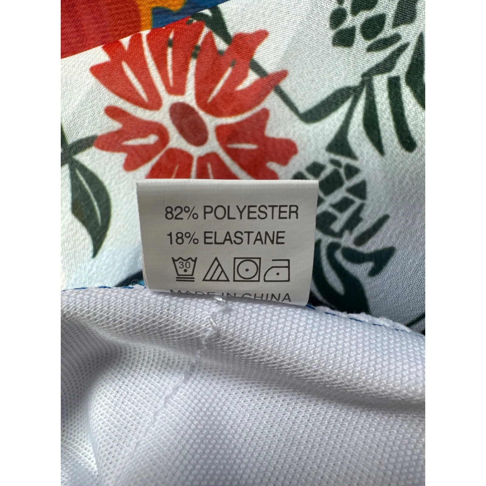 Floral Tie Strap One Piece Swimsuit - Image 4