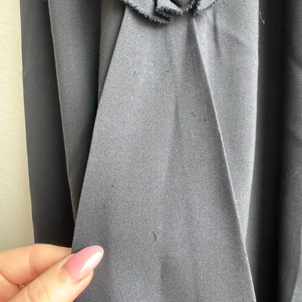 ROBERT RODRIGUEZ Silk Black Halter Neck Ruffle Bubble Mini Dress Size 4 Small - Image 3