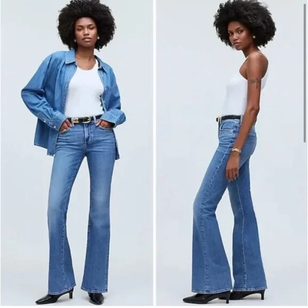 MADEWELL Flea Market Flare Jeans in Amaretto Wash NWOT - Image 3