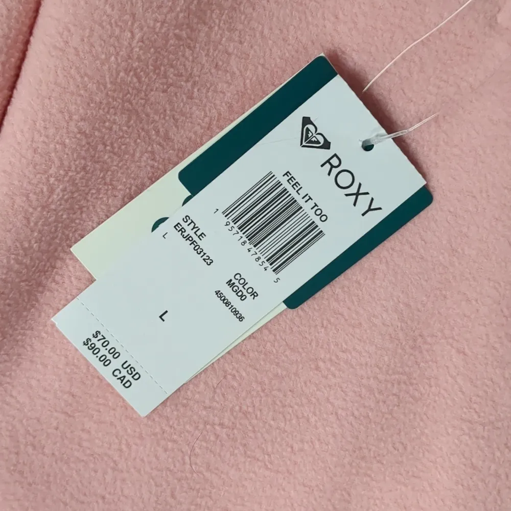 Roxy fleece 1/4 zip pullover size large - Image 2