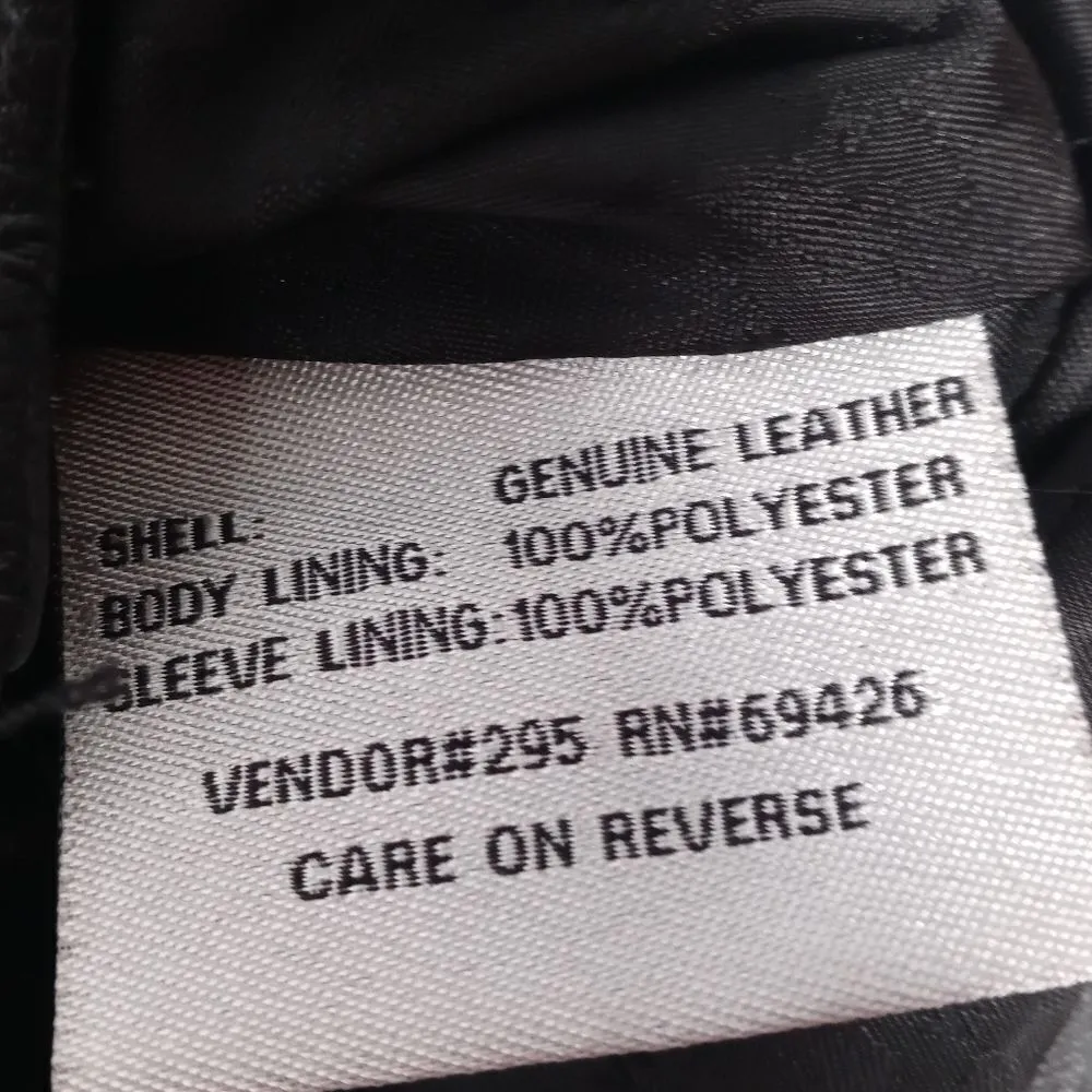 Wilson Leather black leather jacket size large - Image 4