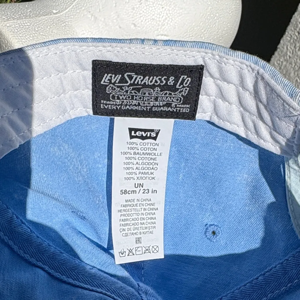 Levi's Sky Blue Denim Hat - Image 5