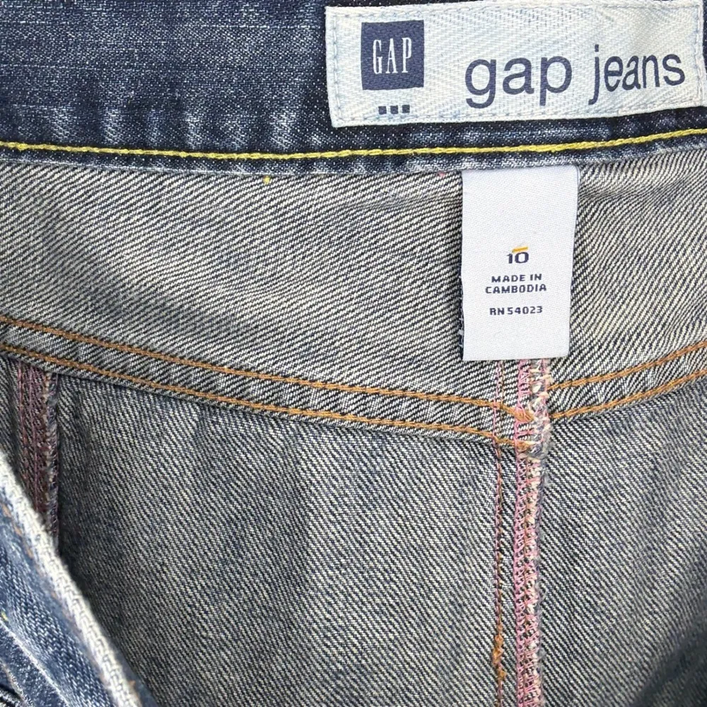 GAP Denim Mini Skirt Dark Wash w/ Pockets Casual Everyday Size 10 
RN 54023 - Image 3