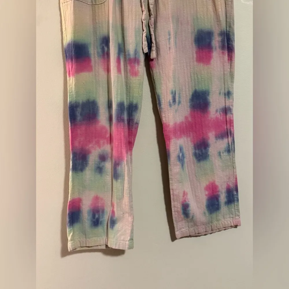Handmade North River Outfitters Tie Dye Drawstring Pants size large Pink - Image 4