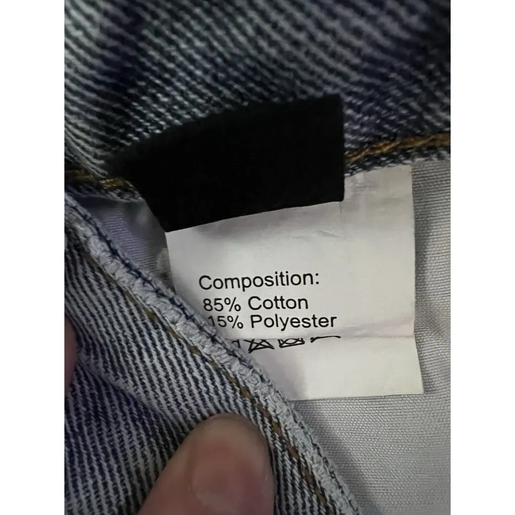 Shein Denim Shorts ~ Size Medium ~ Crossover Button Closure - Image 6