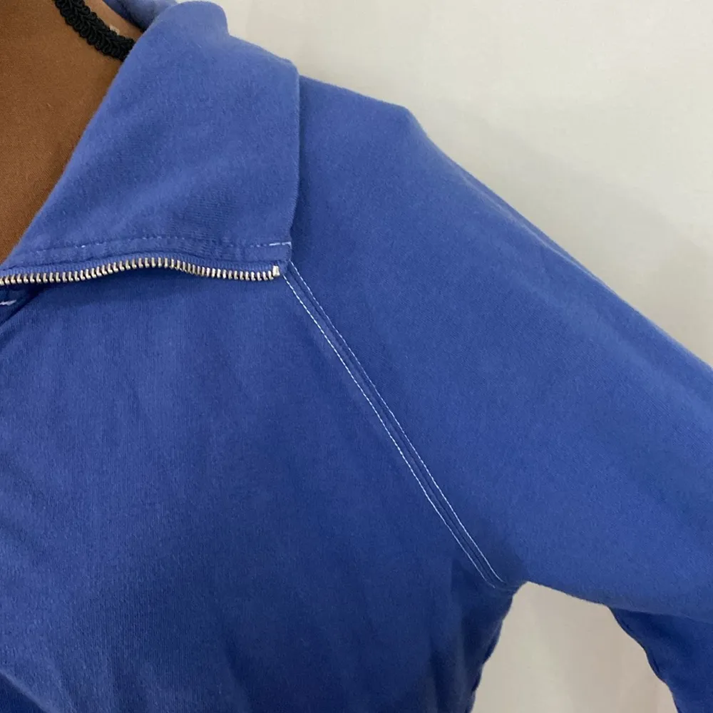 Fresh produce zippered sweat jacket with spread collar in blue size M - Image 6