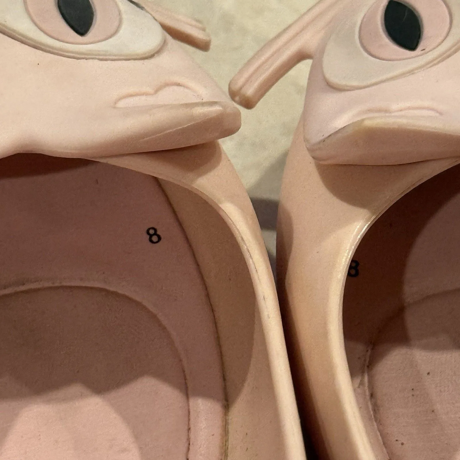 Melissa Pink Jelly Flats Ballet Shoes W/ Cat  Women’s - Image 3