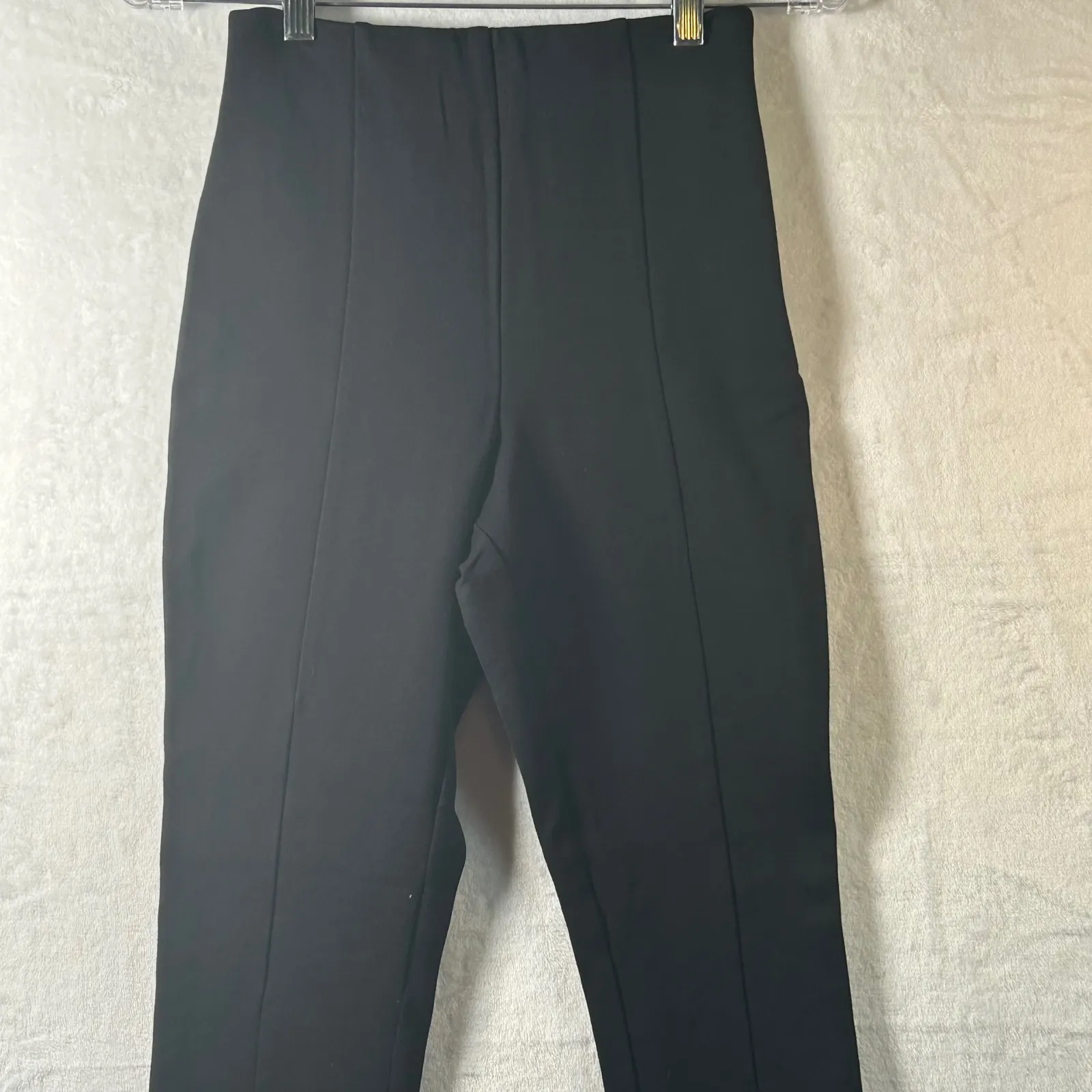 ASOS Black High Waisted Zipper Side Slim Leg Pants Womens Size 0 - Image 3