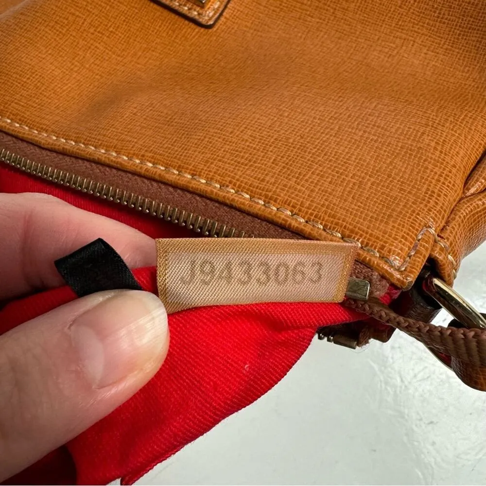 Dooney & Bourke Cognac Tan Saffiano Lexi Crossbody Small Bag Purse - Image 5