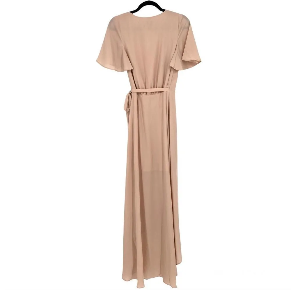 NWT Show Me Your MuMu Sophia Wrap Dress Dusty Blush‎ SMYM Small bridesmaid - Image 4