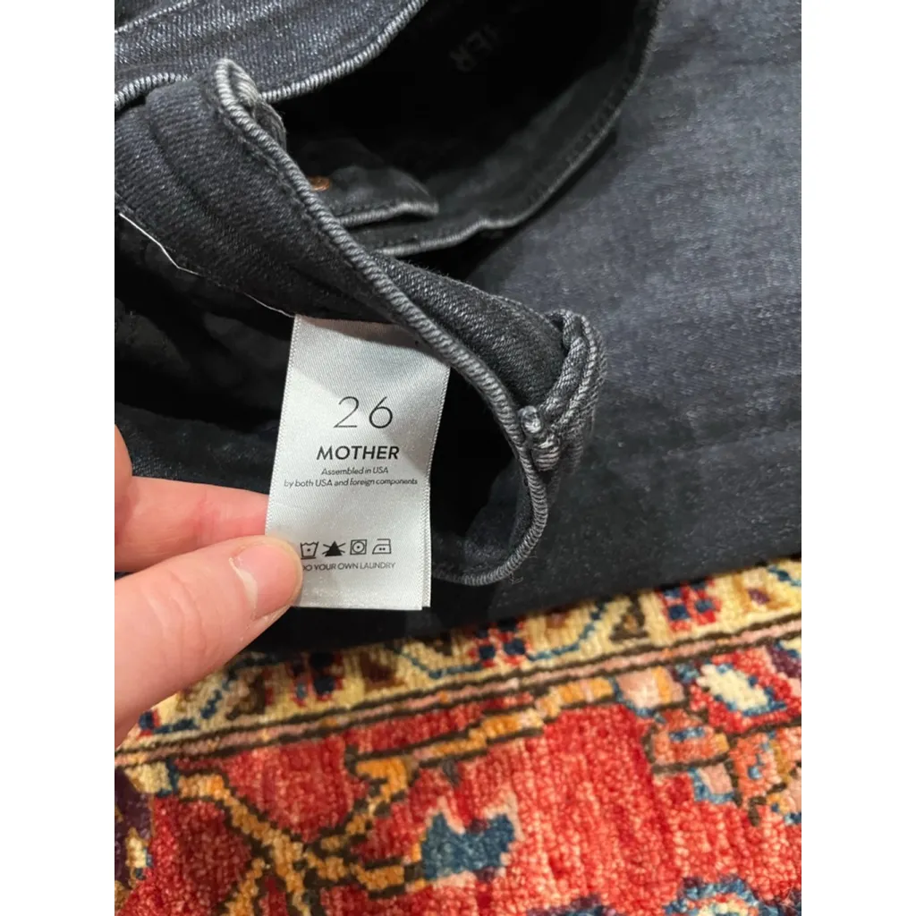 Mother The Huster Ankle Fray in Encounters At Night Wash Size 26 Black - Image 7