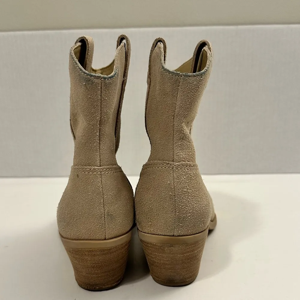 Dolce Vita Sama Suede Western Booties Size 9.0 Tan - Image 3