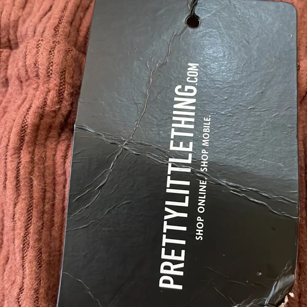 Womens Pretty Little Thing Petite Chocolate Brown Brushed Mini Skirt - Image 5