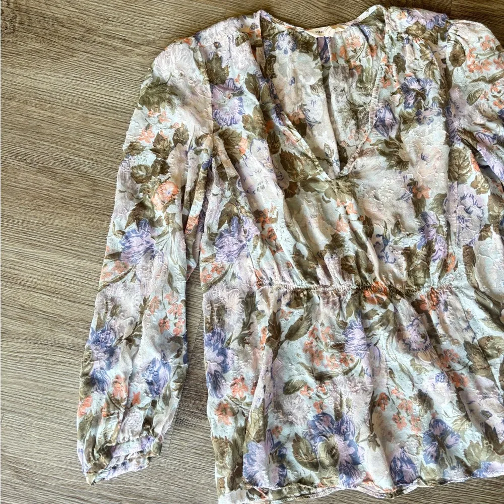 Rebecca Taylor Silk & Cotton Floral Penelope Top - Image 2