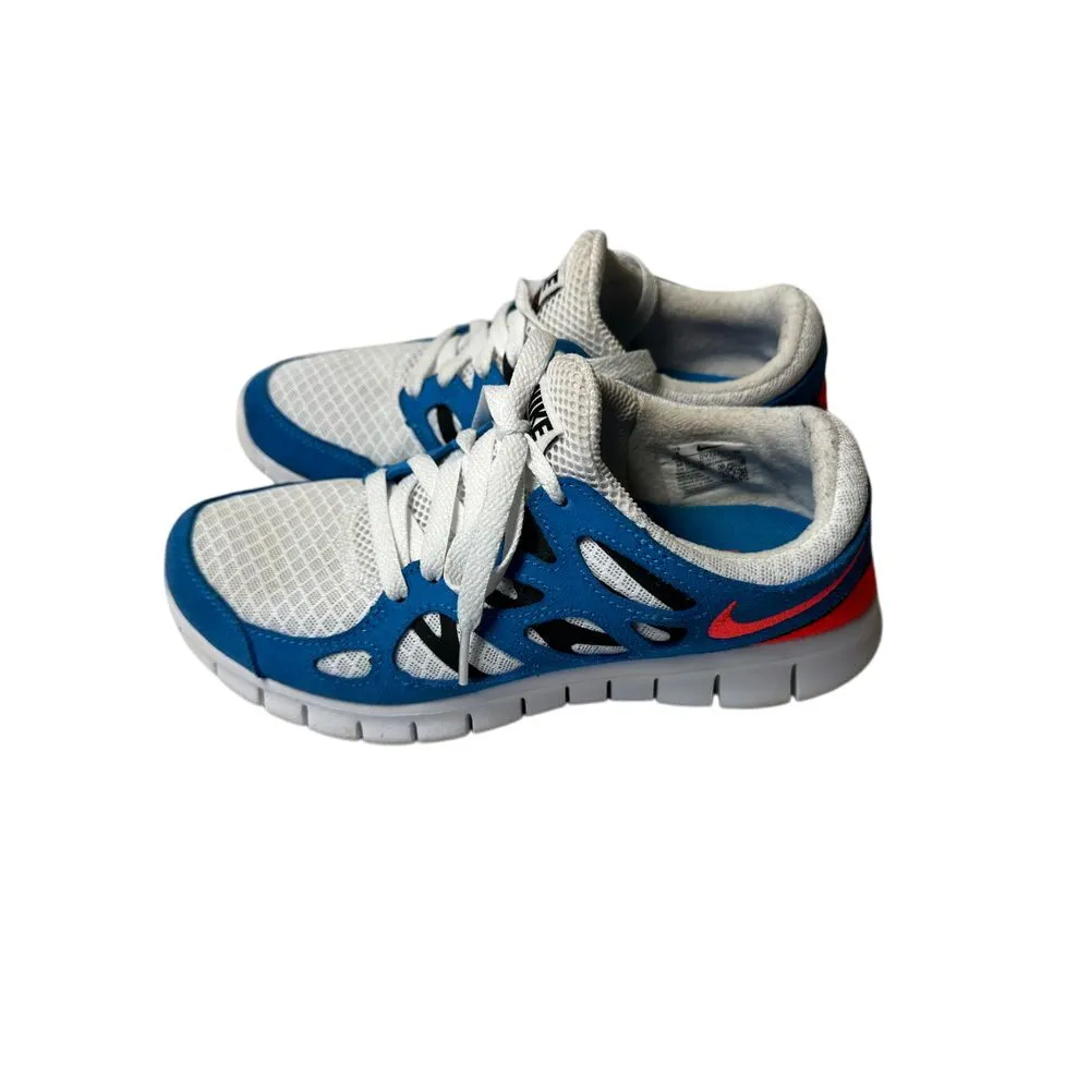 Nike Free Run 2 Women's‎ Athletic Shoes Blue White Red Running Training Sneakers - Image 3