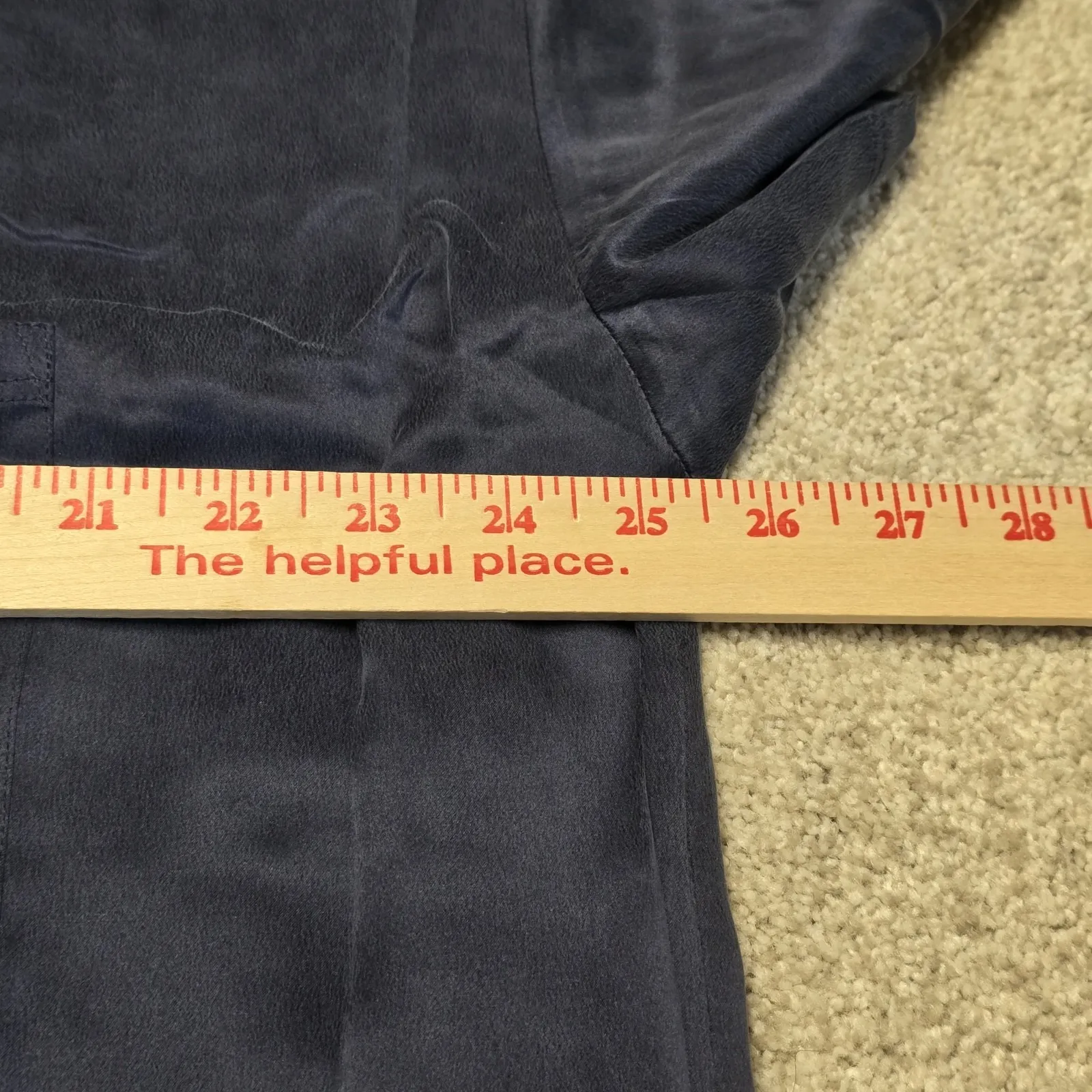 Lunya Womens Washable Silk Pajamas Top Medium Deep Blue - Image 8