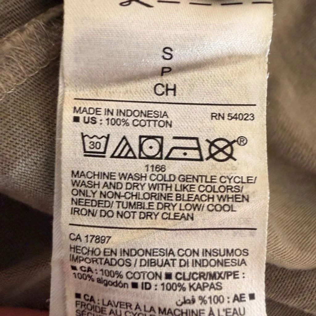 Old Navy Olive Green Crewneck Long Sleeves Active Cotton Active Sporty Layer SZ - Image 8