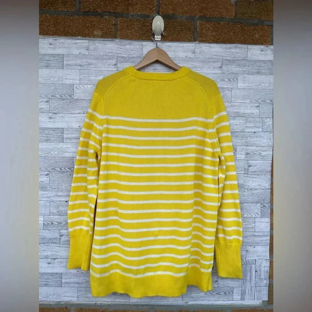 TUCKERNUCK yellow Stripe Bar Harbor Sweater XXL - Image 7