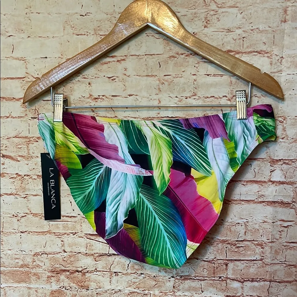 La Blanca  Multicolor Leaf Print Bikini Bottom - Image 2