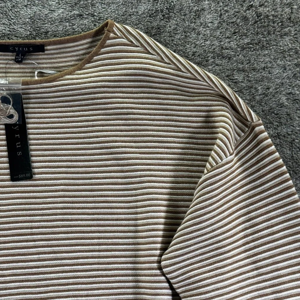 NWT Cyrus Long Sleeve Sweater Sz L Tan/Beige - Image 3