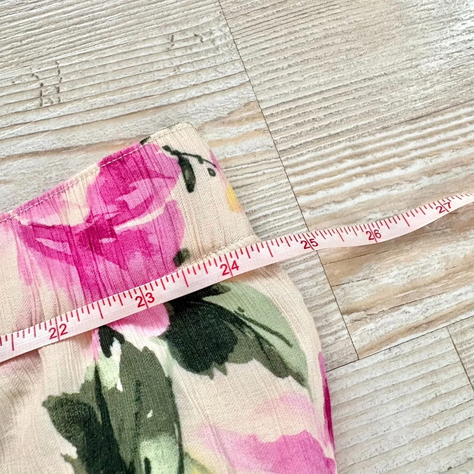 New Abercrombie Crinkle Cropped‎ Floral Pull On Wide Leg Pant | Size XXXL Short - Image 7