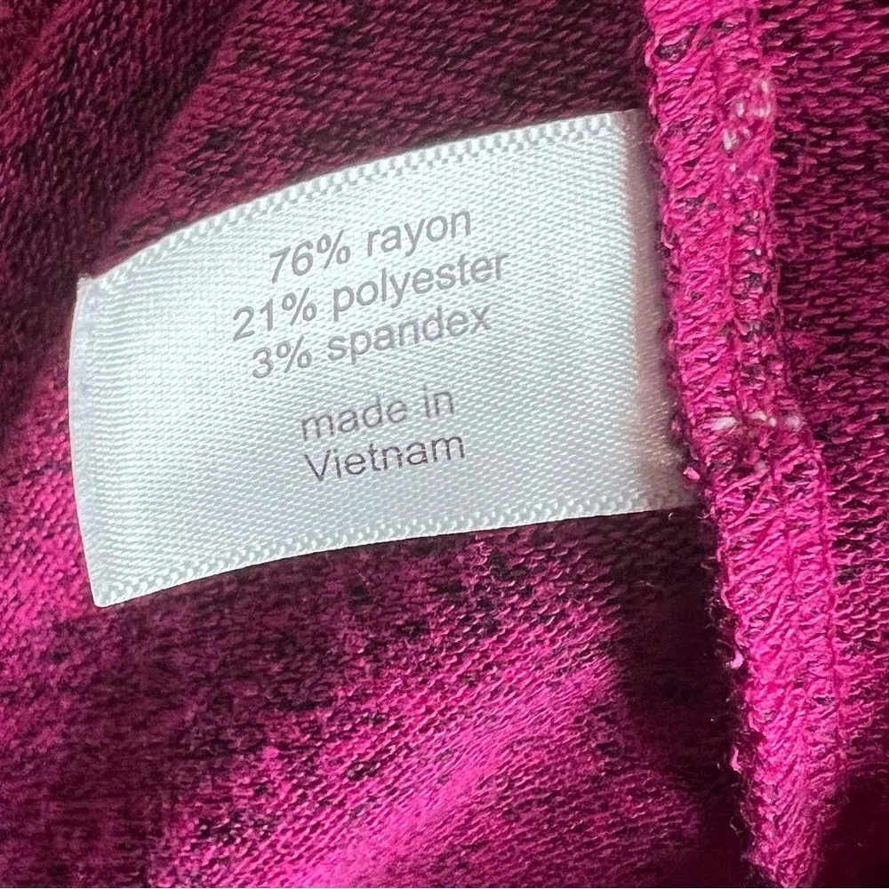 hot pink relaxed long blouson sleeve hoodie crop sweater size 14/16 - Image 8