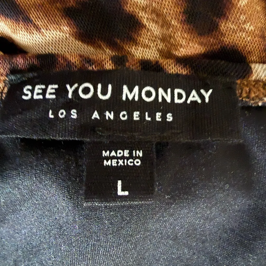 See You Monday Cheetah Print Maxi Dress, Size Large - Image 6