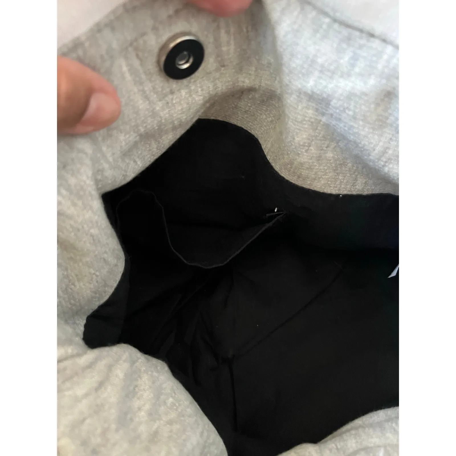 The NFL Patriots Embroidered Appliqué Cotton Hoodie Purse Kangaroo Pocket Gray - Image 8