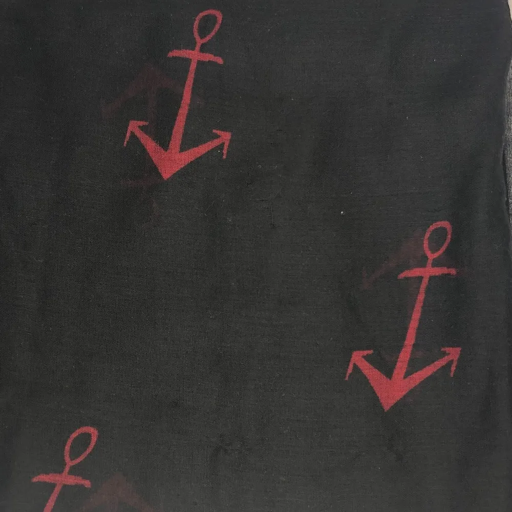 Black and Red Anchor Infinity Scarf - Image 3