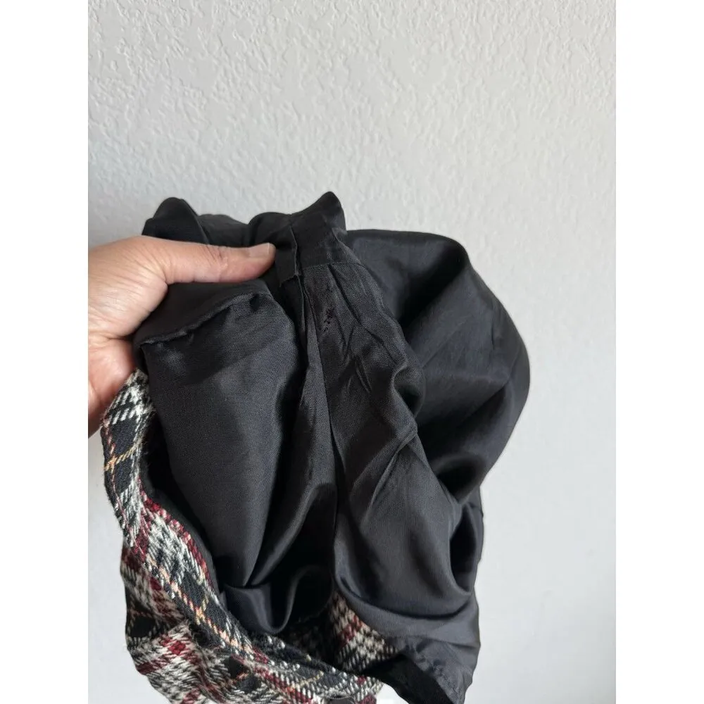 Vintage Talbots Size 10 100% Wool Plaid High Waisted Pleated Shorts‎ Academia - Image 11