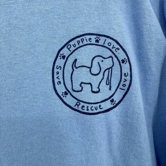 Puppie Love size Small long sleeve t-shirt‎ carolina blue Puparoo - Image 6