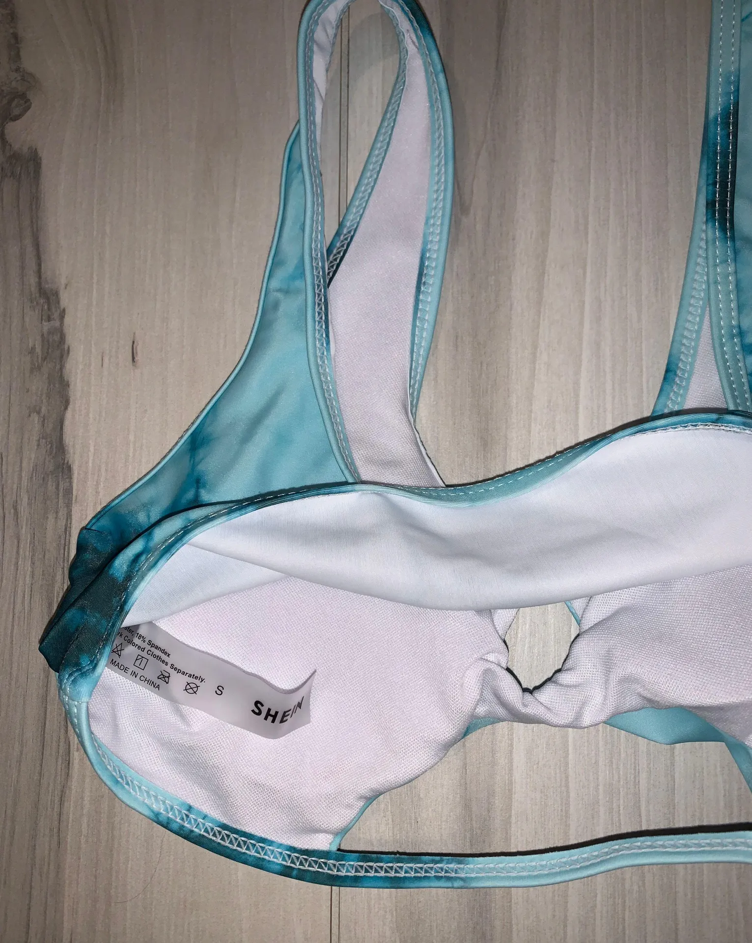 SheIn Blue Tie Dye Bikini Set - Image 6