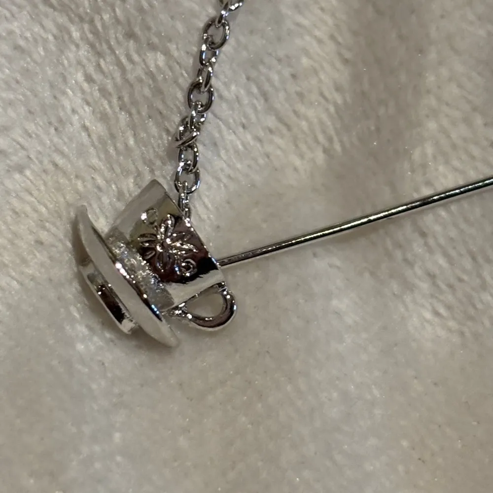 AVON BRANDED STICK PIN..SILVER TEA POT AND CUP STICK PIN…SO DIFFERENT AND UNIQUE Silver - Image 7